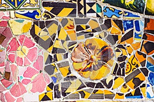 Abstract ceramic mosaic tiles pattern
