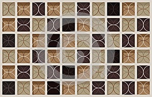 Abstract ceramic tile seamless mosaic pattern