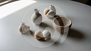 Lighting highlights the textures and contours creating subtle shadows