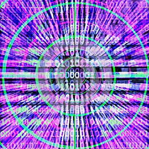 Abstract cg non-ai technology computer coding concept illustration