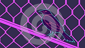 Abstract Chain Link Fence Pattern, Geometric Background, vector design Generative AI