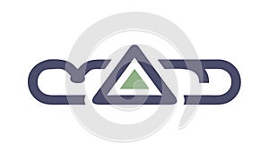 Abstract Chain Link for Fluid Systems, vector design Generative AI