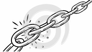 Abstract Chain of People, Community and Human Connection, vector design Generative AI