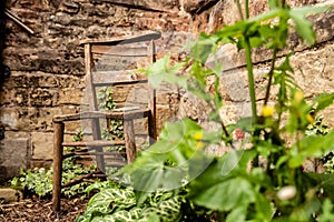 Abstract Chair in a Church Grave Yard