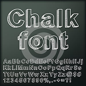 Abstract chalk font photo