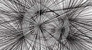 Abstract Chaotic Exploding Lines Monochrome Background