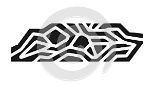 Abstract Chaotic Wavy Lines Pattern for Dynamic Textures, vector design Generative AI