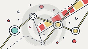 Abstract chart with data points. Analytics and statistics vector art. vector design Generative AI