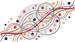 Abstract dot and line chart, connection network data design vector design Generative AI