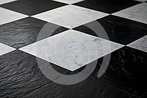 Black and White Checkered Floor