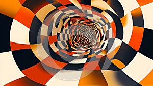 Abstract Checkerboard Tunnel