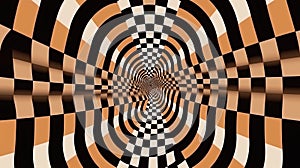 Abstract checkered background in brown and black colors. Computer generated graphics.