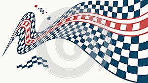 Abstract Checkered Flag Pattern Design Element, Speed and Race Art, vector design Generative AI