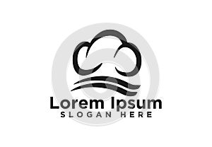 Abstract chef hat logo design, Vector illustration.