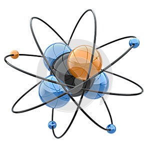 Abstract chemical concept. Atom or molecule sign.