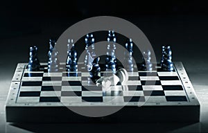 Abstract chess composition on the game Board.the concept of defeat