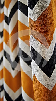 Abstract Chevron Pattern Fabric Texture