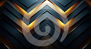 Abstract Chevron Pattern with Gold and Dark Blue Texture
