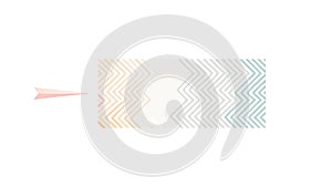 Abstract Chevron Pattern Ribbon, Flowing Design Element, vector design Generative AI