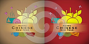 Abstract chinese new year