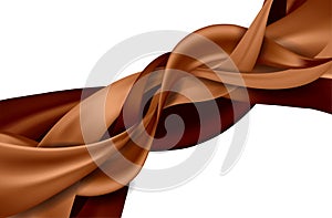 Abstract chocolate background, brown abstract satin, mesh vector