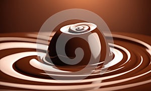 a abstract chocolate background with swirls