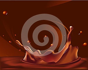 Abstract chocolate background - vector
