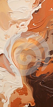 Abstract Chocolate Splash: Organic Fluid Landscapes In Rococo Style photo