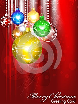 Abstract christmas background with christmasball