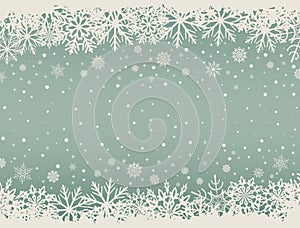 Abstract Christmas background with snowflake borders