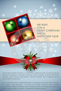 Abstract of Christmas Background and Template.