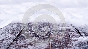 Abstract, Christmas background. Winter background, natural frosty pattern on window. Frosted glass, ice texture.