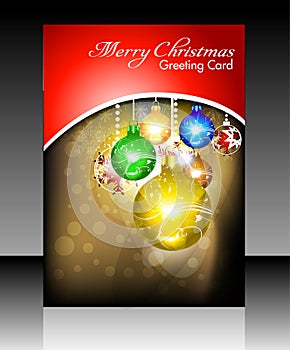 Abstract christmas flayer card