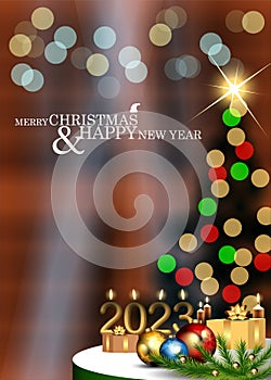 Abstract of Christmas Happy New Year