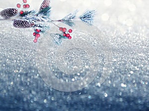 Abstract christmas lights garland blurs background shiny bokeh