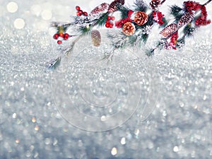 Abstract christmas lights garland blurs background shiny bokeh