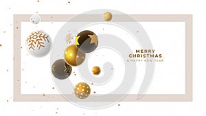Abstract Christmas and new year greeting animation video