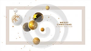 Abstract Christmas and new year greeting animation video