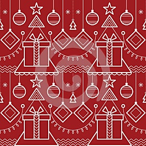 Abstract Christmas, new year seamless pattern