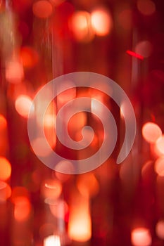 Abstract christmas red lights on background.Vertical