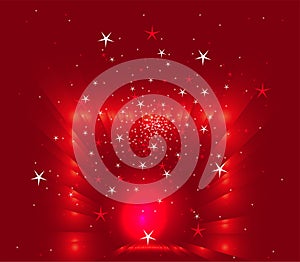 Abstract christmas red stars background