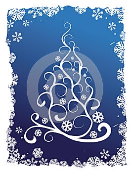 Abstract christmas tree background