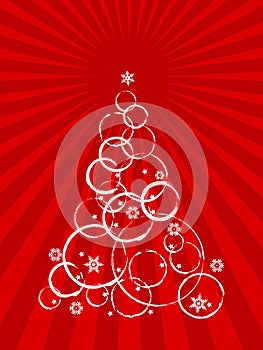 Abstract Christmas tree background