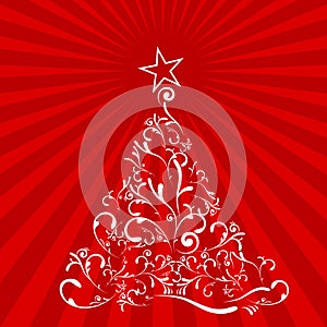 Abstract Christmas tree background