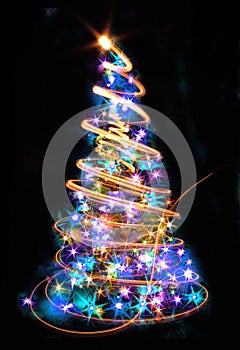 abstract christmas tree