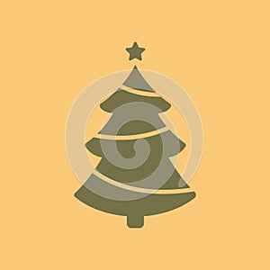 Abstract christmas tree, christmas holiday element - Vector