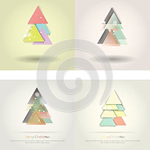 Abstract christmas tree icon or logo concept.