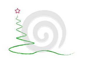 Abstract christmas tree, isolated on white,vector photo