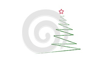 Abstract christmas tree, isolated on white,vector