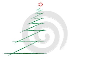 Abstract christmas tree, isolated on white,vector photo